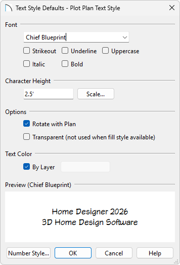 Adjust the Character Height of the Plot Plan Text Style