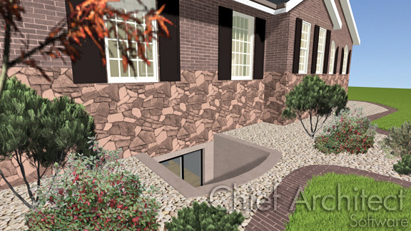 Creating a window well with Home Designer is quick and easy
