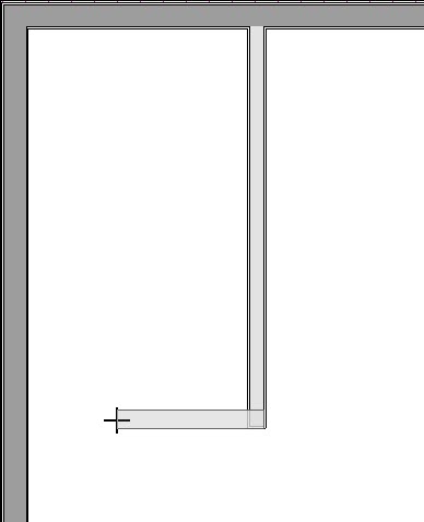 Drawing interior walls for the closet