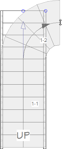 Curving the second stair section
