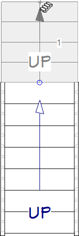 An additional stair section drawn