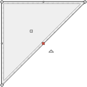 Landing that has been customized to be a triangular shape