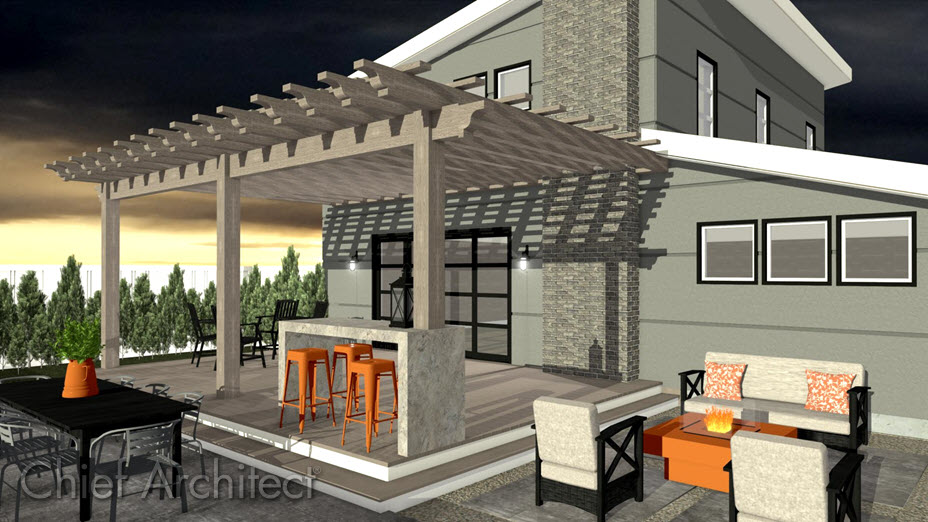 Pergola made out of soffits