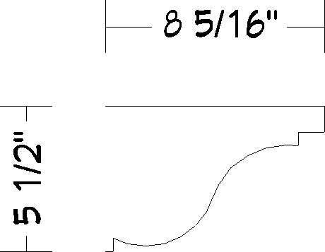 RT12 rafter profile with dimensions