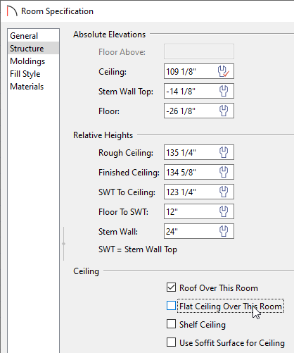 Uncheck Flat Ceiling over this room to remove the flat ceiling