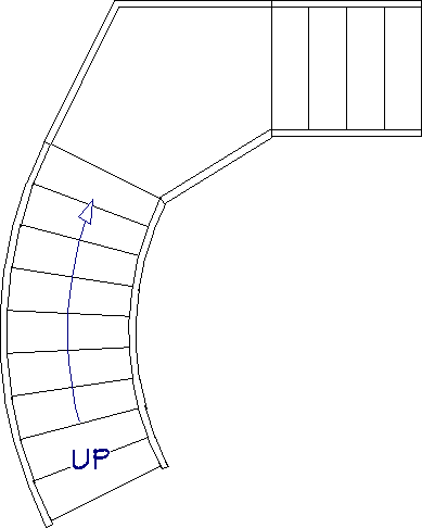 Landing created automatically between two stair sections