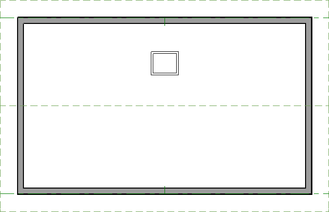 Default skylight placed in a roof plane