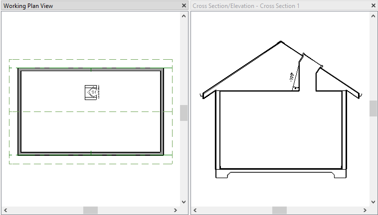 Tile both the floor plan and backclipped cross section windows