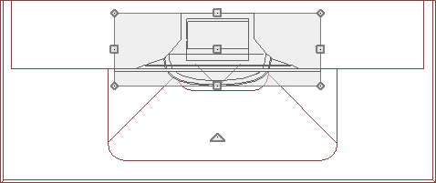 Firebox fixture is selected after the fireplace was exploded