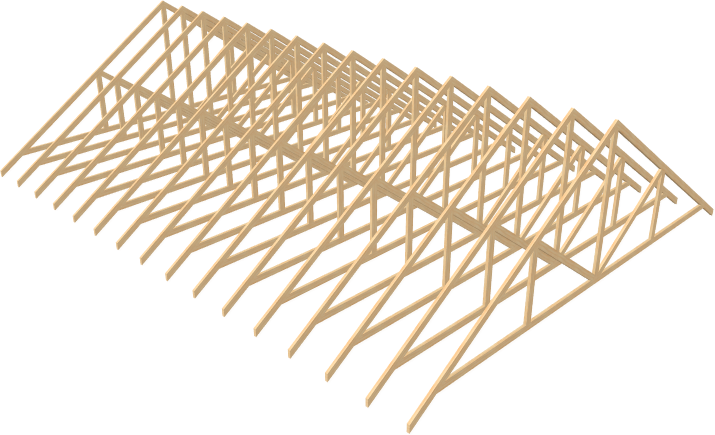 Framing overview of roof trusses