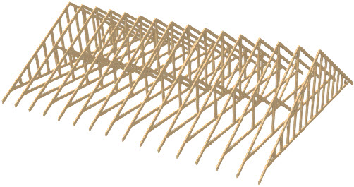 End Trusses in Perspective Framing Overview Perspective Framing Overview showing all the trusses including two End Trusses