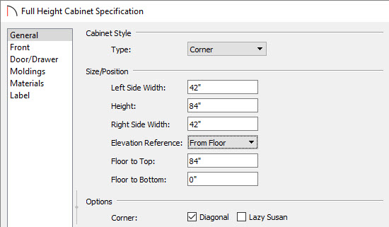 Modifying a Full Height Cabinet to be a Corner Cabinet