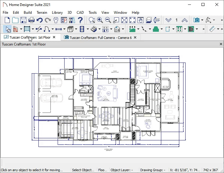 Switching between views using tabs