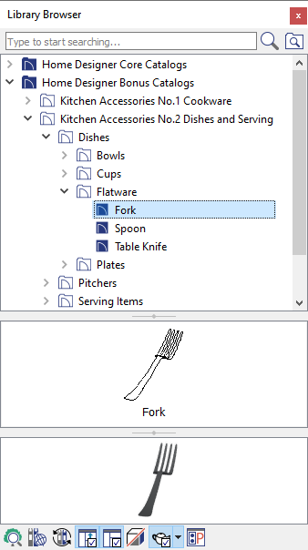 Fork in Library Browser
