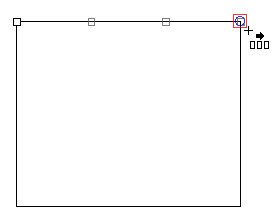 Row of four posts copied across back line of polyline