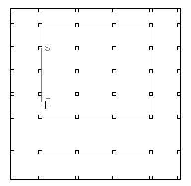 Drawing stringer along inside of posts under house