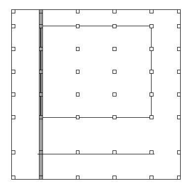 Two stringers, one on each side of posts