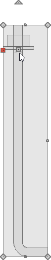 Insertion point placed at the spot of the temporary point