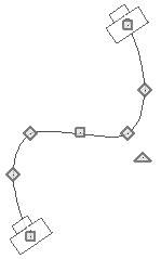 Break Line tool used to add two more diamond edit handles to spline