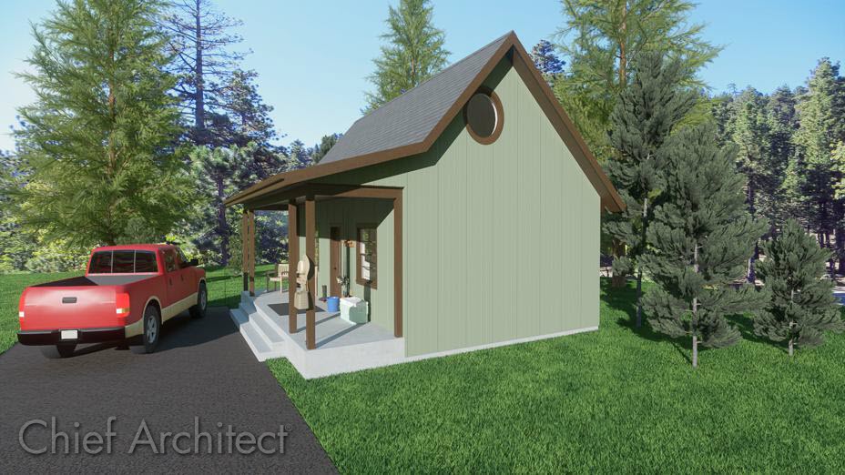 Attached porch created on structure