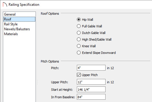 porch pitch specification box