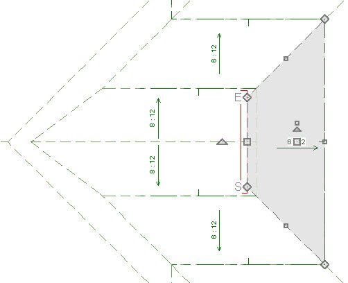 Adjusting the position of the roof plane's topmost edge