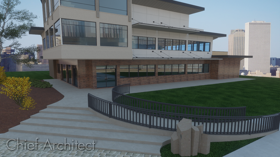 Use the ramp tool to create an accessibility ramp for your structure.