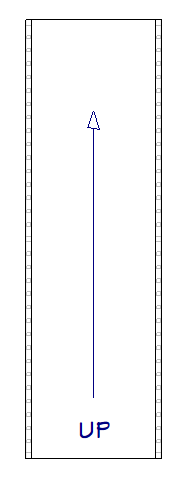 Ramp drawn in floor plan view