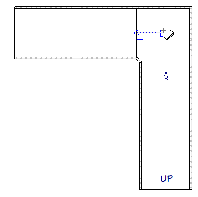 Placing a landing between the two ramp sections
