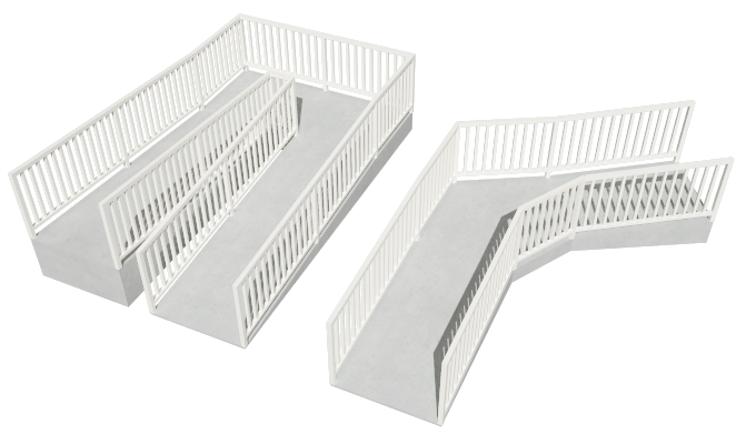 Camera view showing two ramp examples