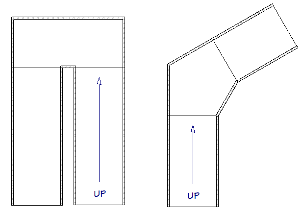 Floor plan view of two ramp examples
