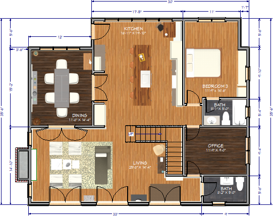 A 2D and 3D overlay can be helpful for showing design details. You can overlay a 2D and 3D view by utilizing the layout feature.