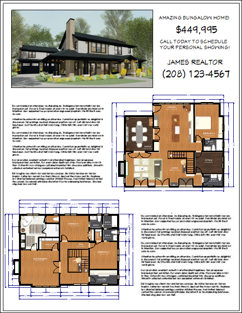 Once finished you can export or print your brochure page.