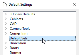 Select Default/Annotation Sets in the Default Settings dialog