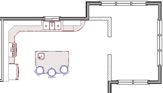 Walls have been removed leaving the hatched closed polylines in their place