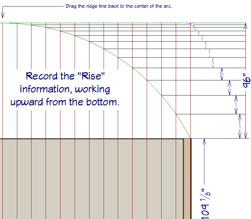 Record the Rise information until you've reached the top.