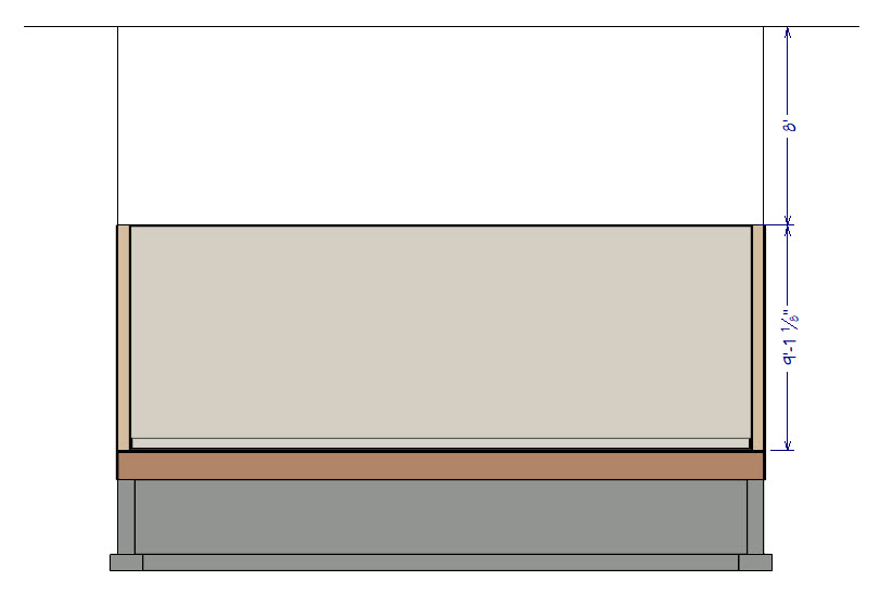 You should now have two vertical CAD lines connected with a horizontal CAD line.