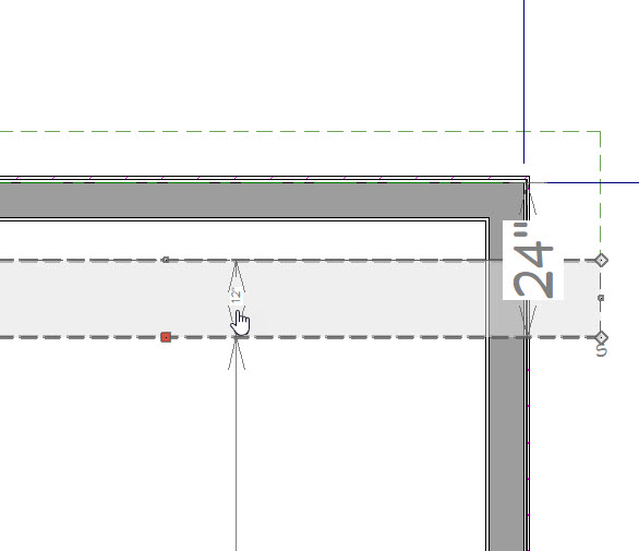 Draw the 2nd roof plane's baseline along the ridge of your first roof plane.
