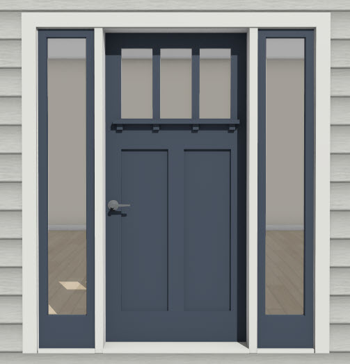 Use the Fixed Door tool to create side lites.