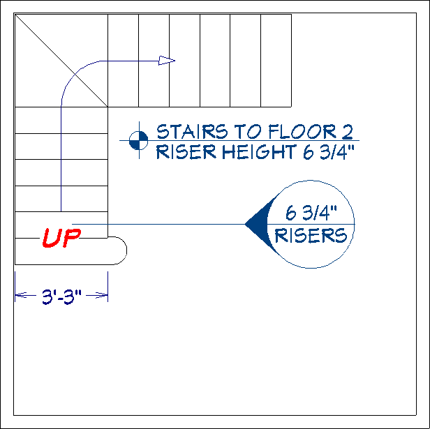 Now only the stair arrow text has been changed. 