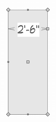 80 x 30 Rectangular Polyline Rectangular Polyline drawn 80 inches tall and 30 inches wide