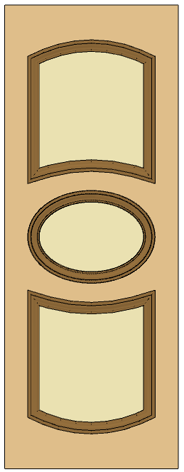 Door object with materials applied Door object with three different areas set to three different materials