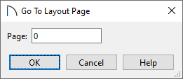 Go To Layout Page dialog