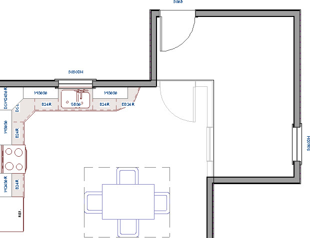 CAD mask behind the active floor plan