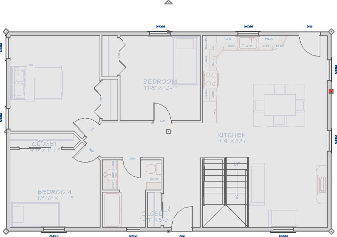 CAD mask overlayed on top of a floor plan