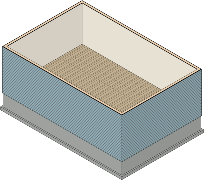 Orthographic overview of the structure. 