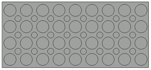 Several circles created in the 3D Solid
