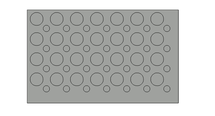 Several circles created in the 3D Solid