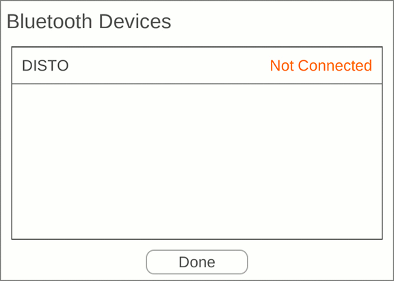 Bluetooth devices menu.