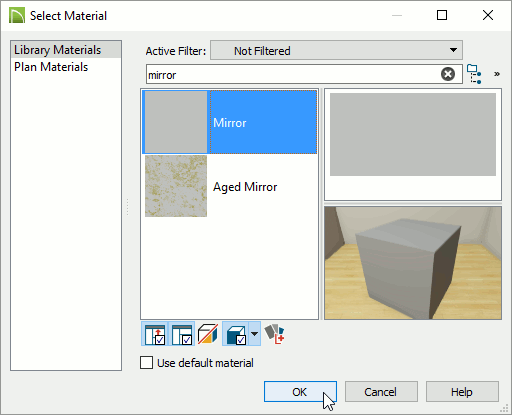 Searching for the mirror material